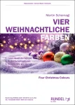 Vier weihnachtliche Farben vignette