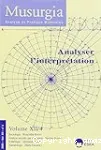 Musurgia : Analyser l'interpretation : Volume XII/4 vignette