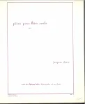 Pièce pour flûte seule vignette